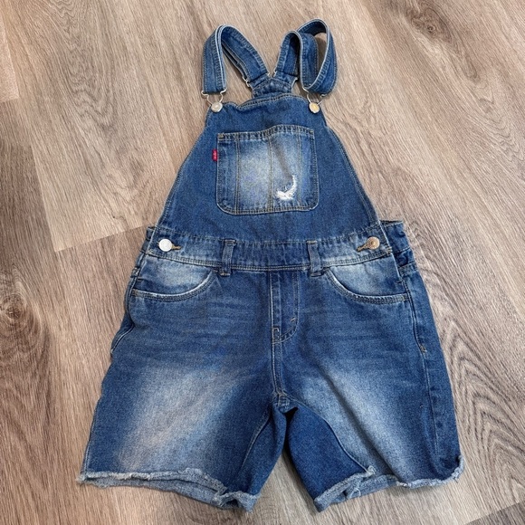 Levi’s Shortall Girls Denim Jean Overall 10 - Picture 1 of 7